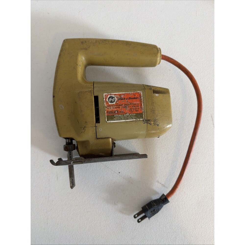 Vintage Black and Decker Jigsaw 7504 Type 2 B&D Jig Saw
